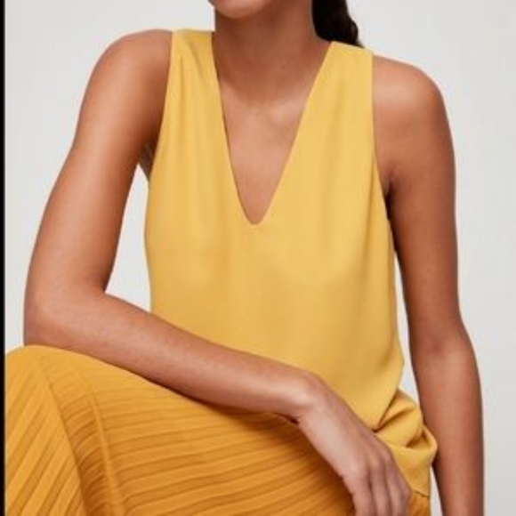 Babaton Maddox Blouse, size M, mustard color - Picture 1 of 8